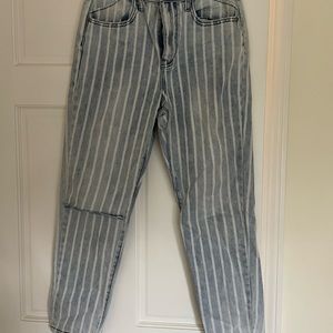 One Teaspoon Railroad Stripe Mom Jeans size 28